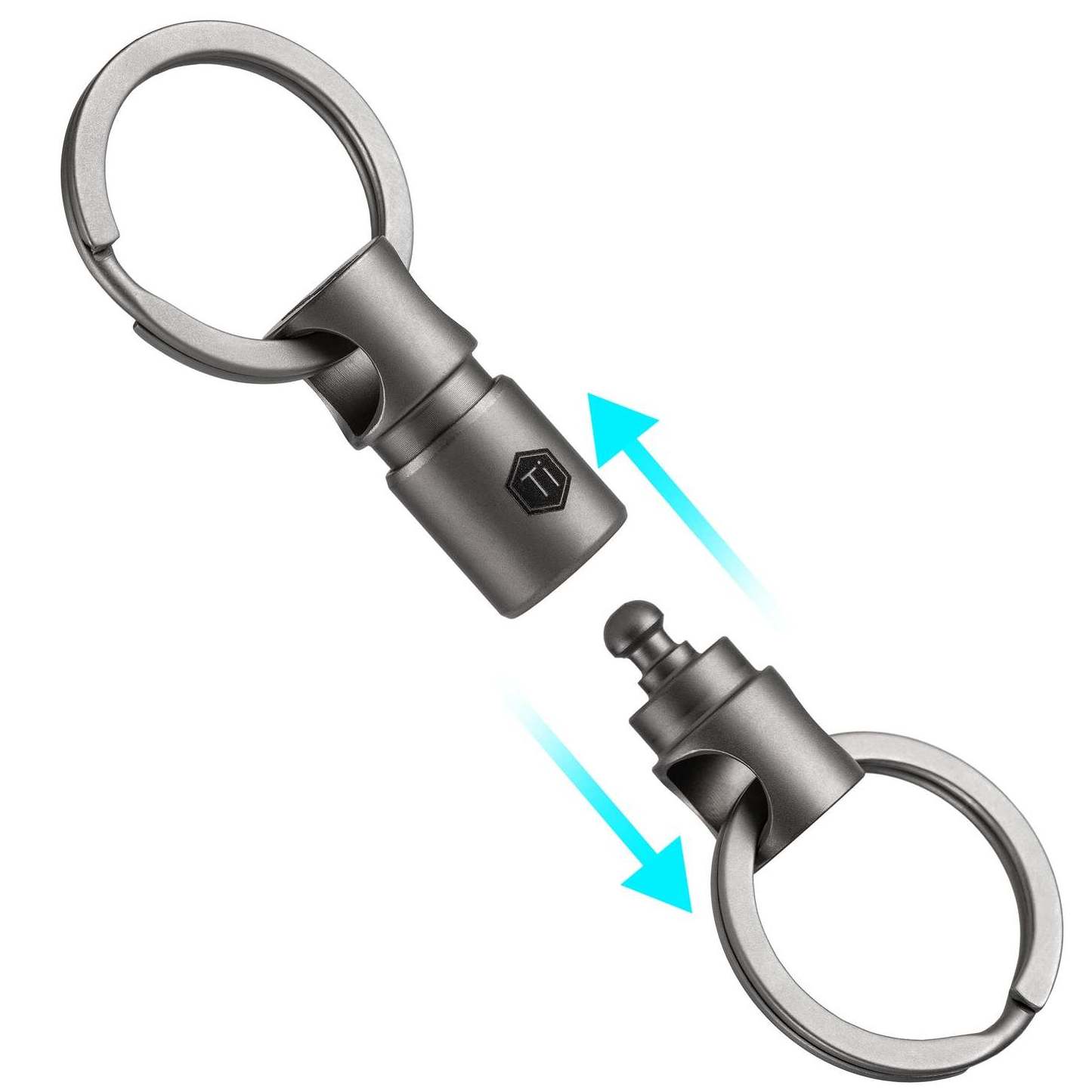 Magnetic Carabiner Clip Aluminum Ring Carabiners Landing Holder Screw Locking Buckle Hook Shape Spring Snap Keychain