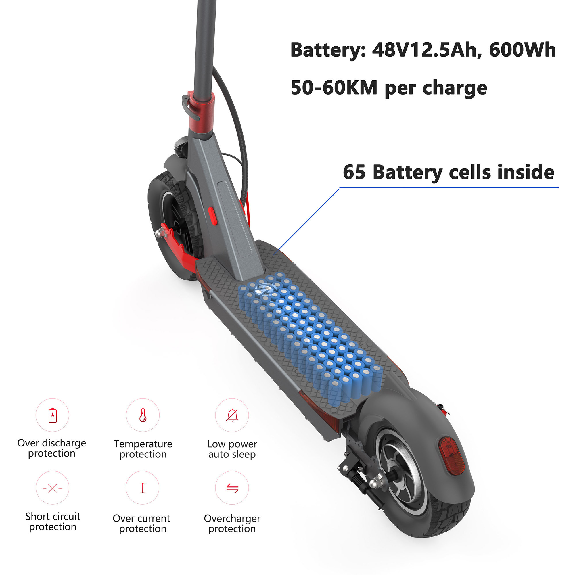 Big Discount Adult Scooter Electric 10 Inch Off-road Tire Electric Scooter Foldable