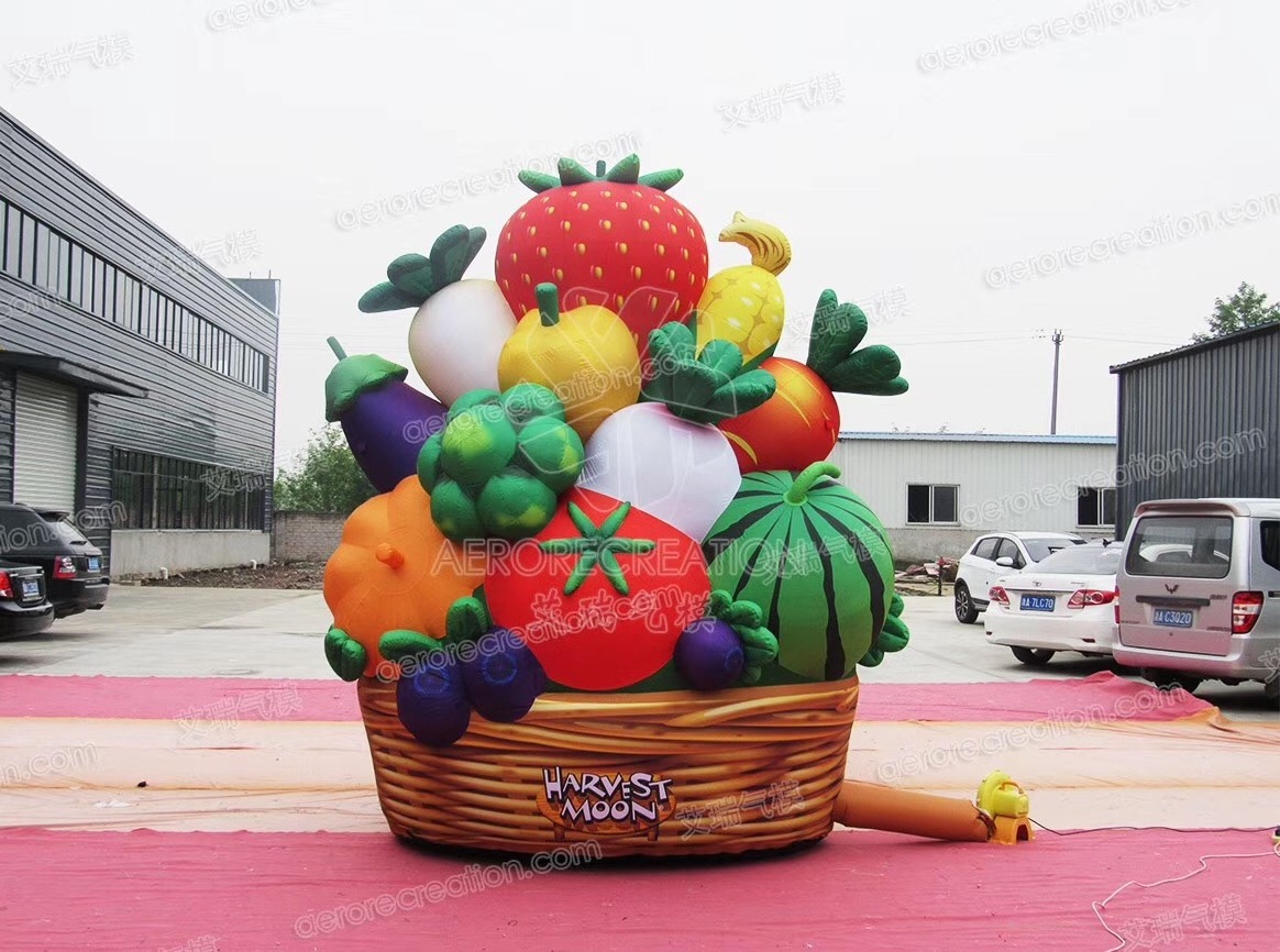 Decorative commercial inflatable fruit strawberry Customized advertising inflatable pineapple inflatable fruit basket