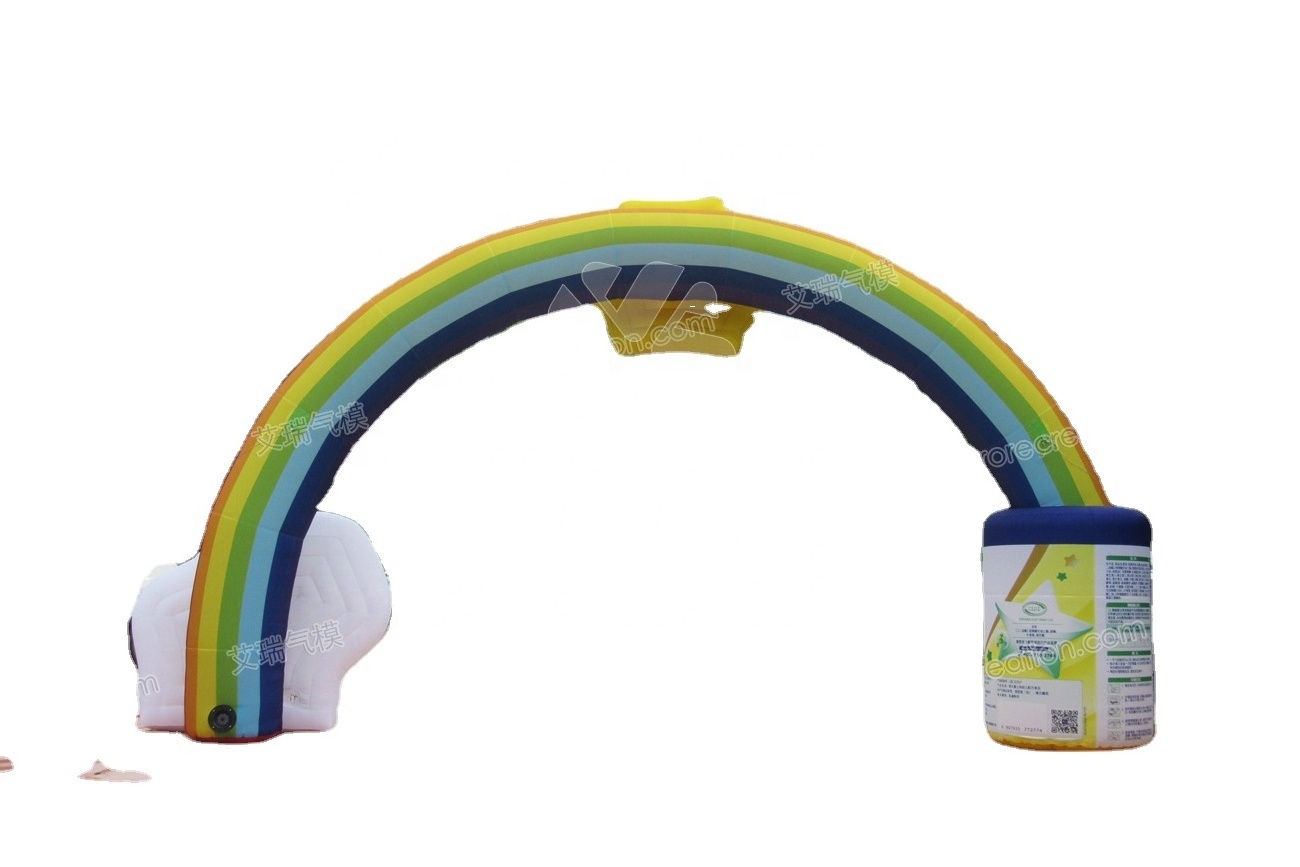 Aero The Best price colorful inflatable Round arch outdoor event Advertising inflatable Rainbow arch