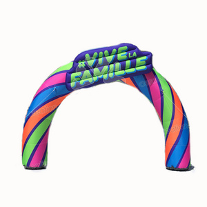 Aero The Best price colorful inflatable Round arch outdoor event Advertising inflatable Rainbow arch