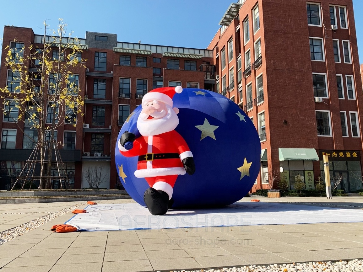 LED  inflatable santa claus balloon with lights Inflatable lights for christmas decoration