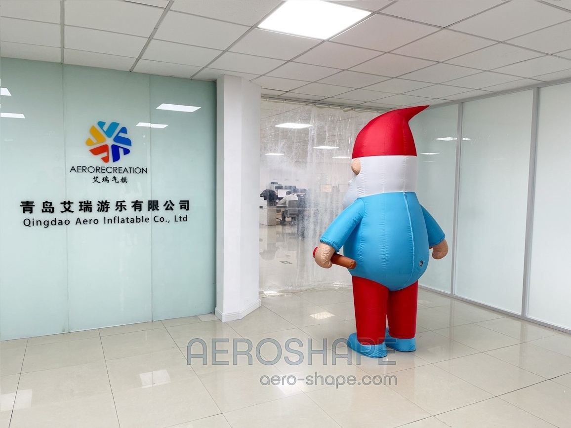 Cute interactive advertising inflatable mascot walking costume christmas Santa claus walking suit