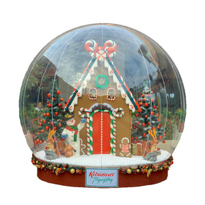 Aero 5m transparent giant inflatable snow globe advertising bubble ball Christmas decoration custom inflatable snow ball