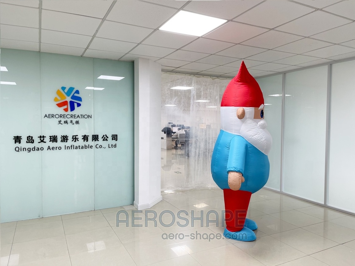 Cute interactive advertising inflatable mascot walking costume christmas Santa claus walking suit