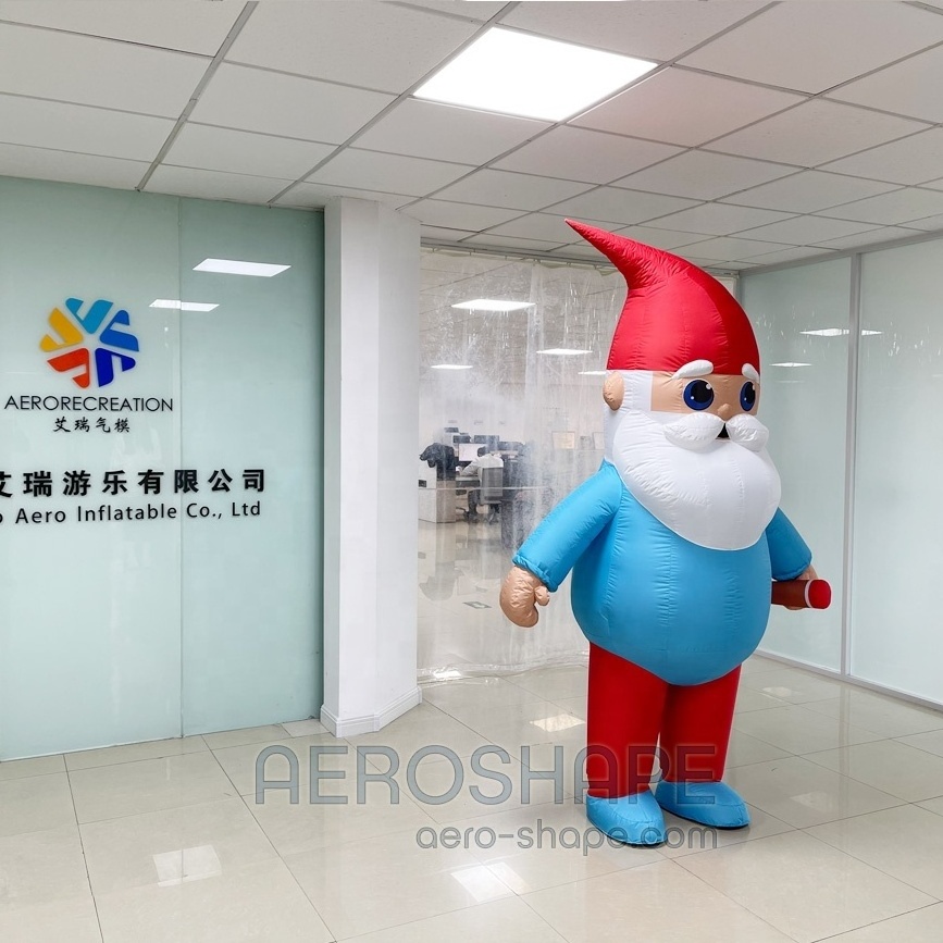 Cute interactive advertising inflatable mascot walking costume christmas Santa claus walking suit