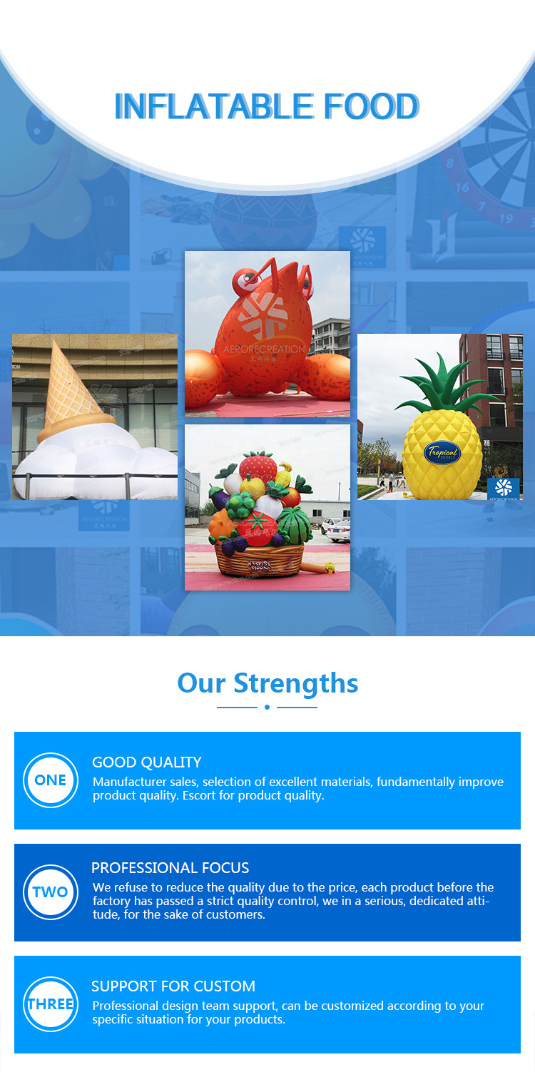 Aero Hot Sale Customized Inflatable Fruit Balloon,Giant Inflatable pineapple For Advertising