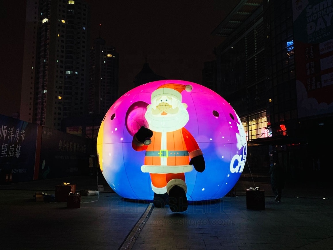 LED  inflatable santa claus balloon with lights Inflatable lights for christmas decoration