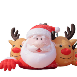 Aero giant inflatable Santa Claus and elk combination Christmas inflatable decoration Customizable Christmas inflatable