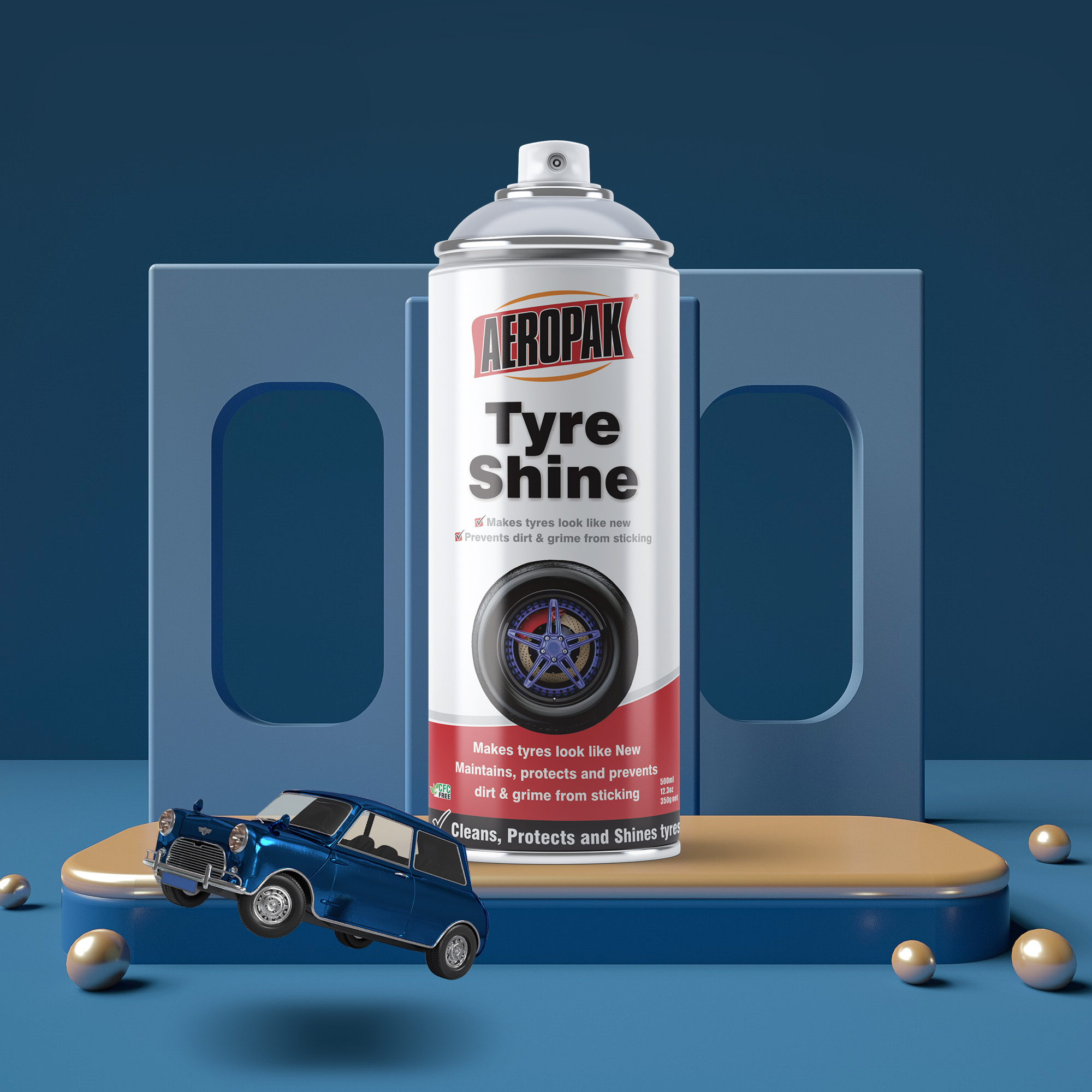 Car Auto Detailing Aerosol High Gloss Tyre Tire Shine Spray