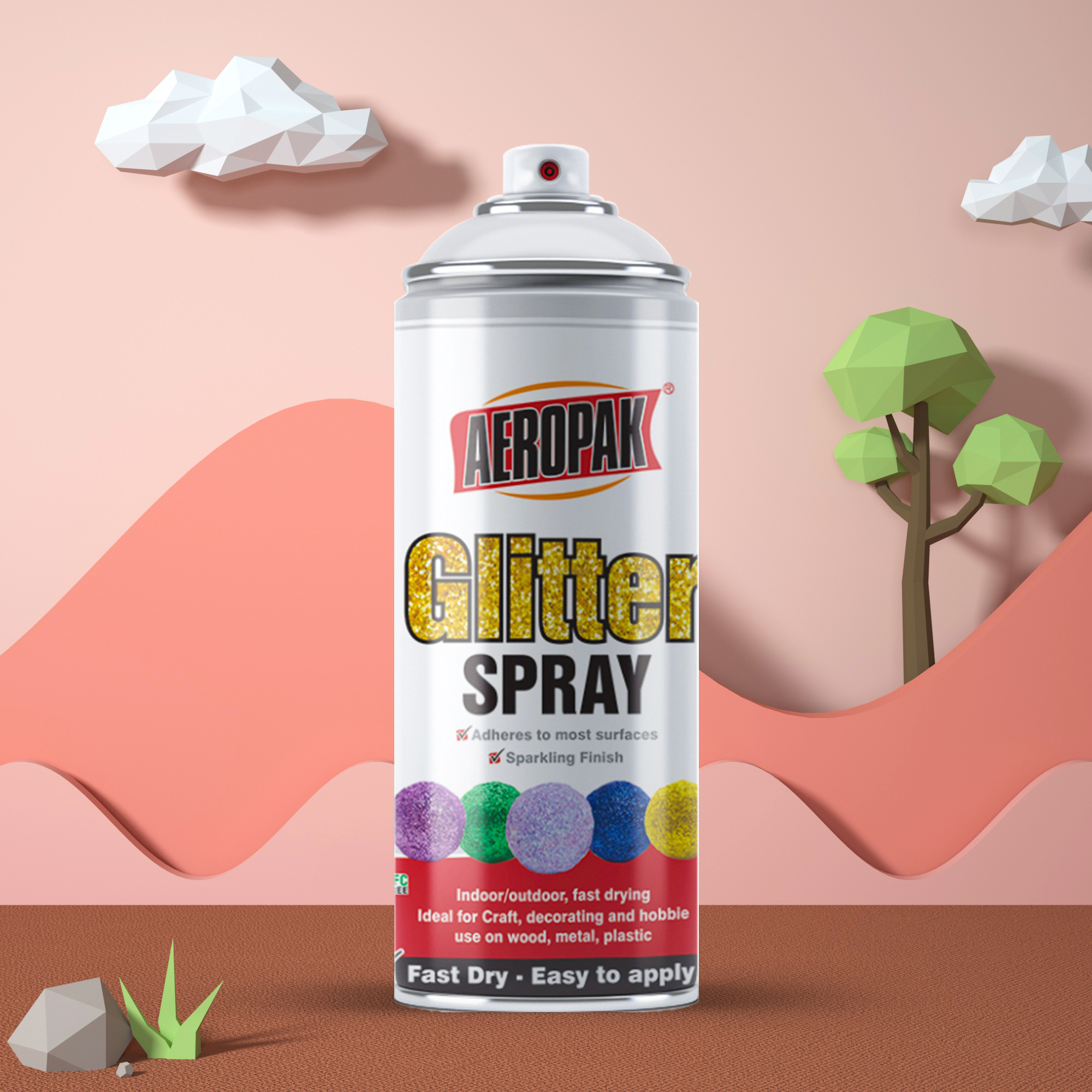 400ml Multi Color Glitter Spray Paint