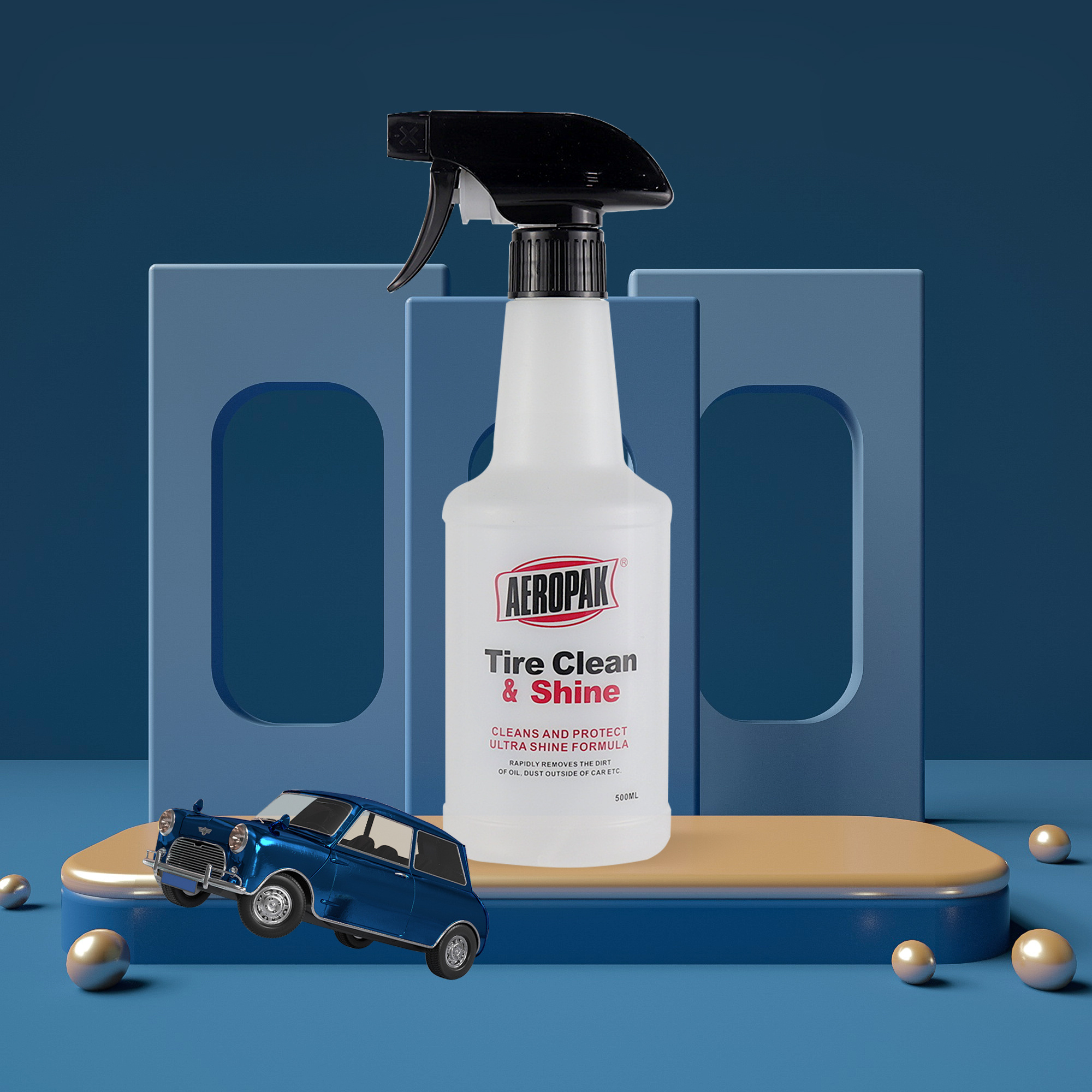 500ml Fast Quick Tyre Polish Tire Shine Spray