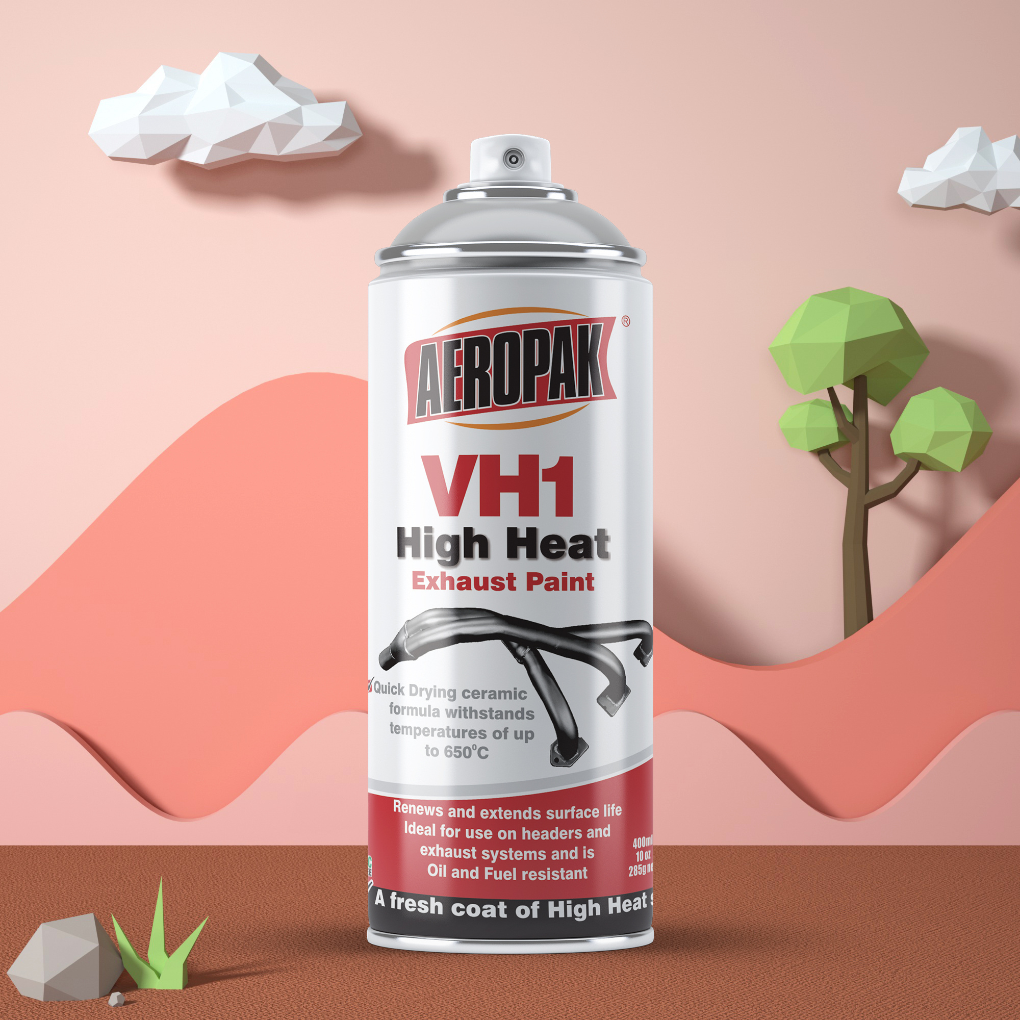 Aeropak Aerosol VH1 High Temperature Heat Resistant Spray Paint