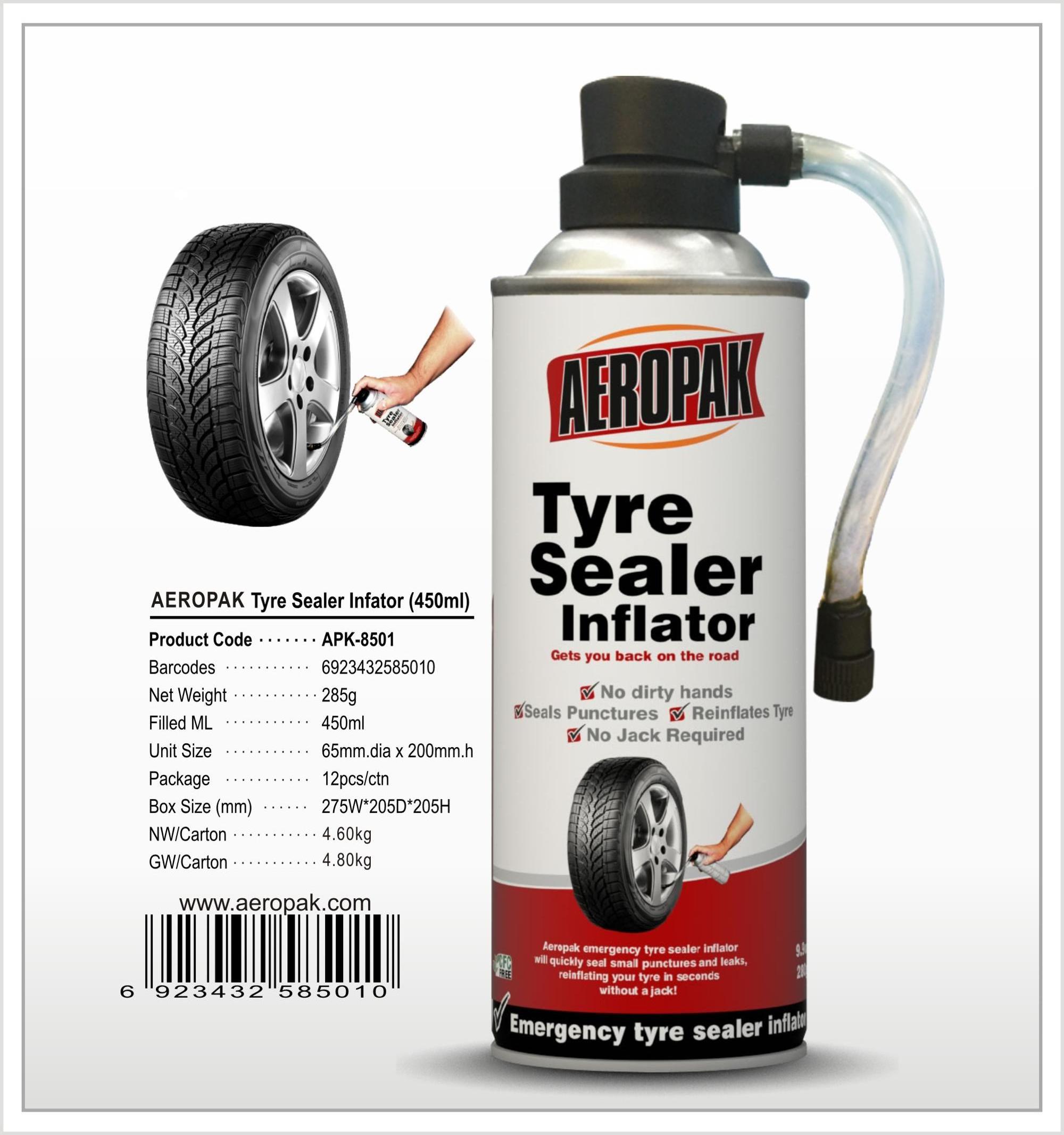 AEROPAK tyre mounting paste flatfix Tire Inflator foam spray