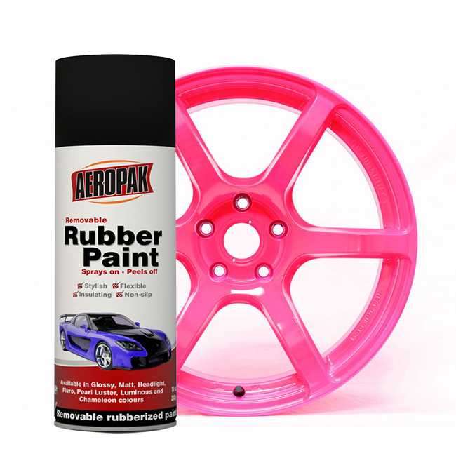 Aeropak 400ml Fluorescent Rubber Paint for wheel and car