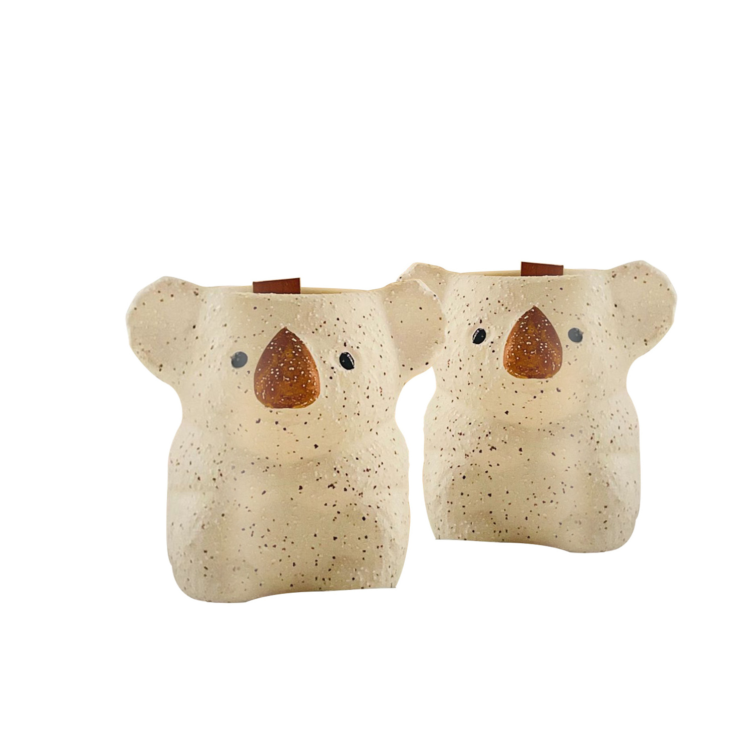 Best Selling Cute koala Ceramic Luxury Wax Handmade Candles In Ceramic Jar Aromatic Candles  Wooden Wicks Scented Candle