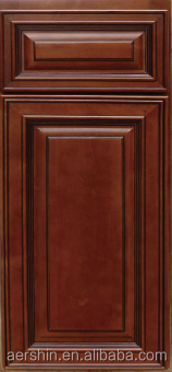 RTA factory direct mocha painted raised panel style solid wood kitchen cabinet