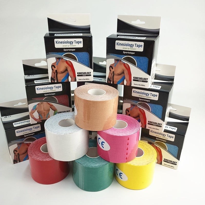 Ready to ship Wholesale Kinesiology Tape CE Customs Athletic Waterproof Muscle Sport Tape