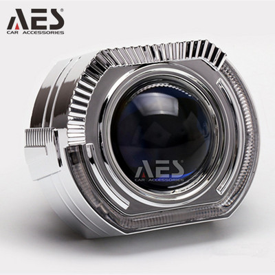 AES 3.0inch 2.5inch hid xenon bi led projector lens BM-W X-Sport LED Shroud With Halo ring LED Angel Eyes