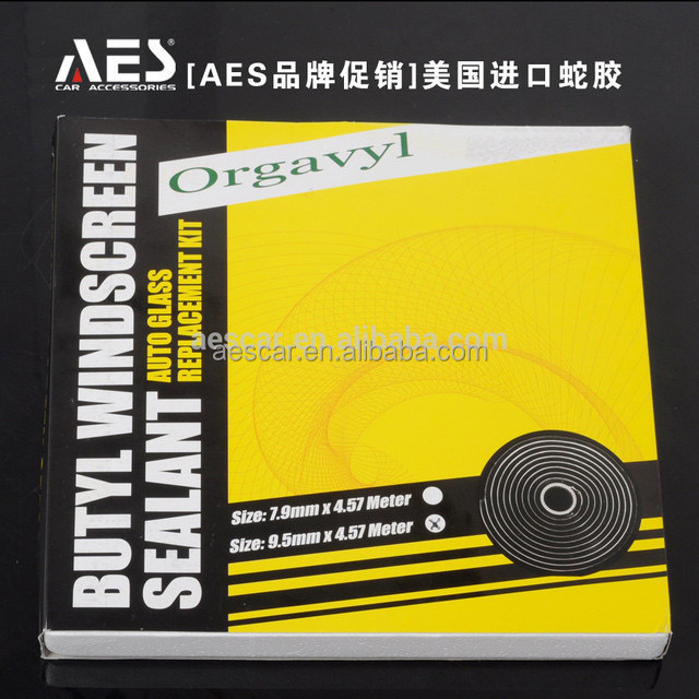 AES Orgavyl Black/Grey Sealant Snake Glue for Car Headlight Retrofit Modification Tools Sealant Rubber Glue