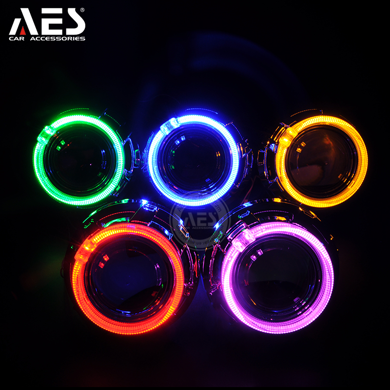 AUTO headlight 95mm LED angel eyes ring red white blue yellow halo rings for aes car accessories