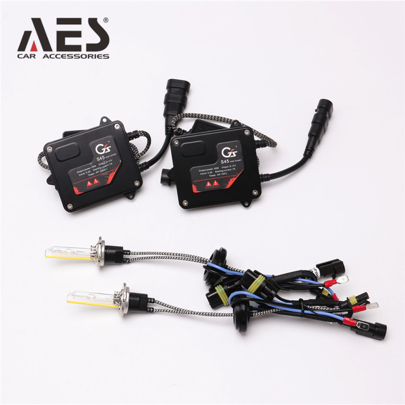 GS Anti-UV(ultraviolet) HID Kit for HB3 HB4 H7 H8 H11 Xenon Bulb with 45w 55W fast bright ballast