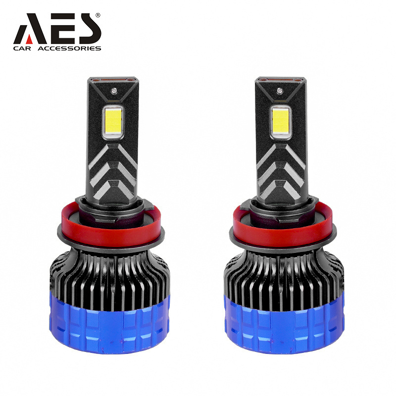 AES Car play and plug led headlights 100W 6000K H1 H7 H119005 9006 9012 led bulb replace original car Xenon lamp