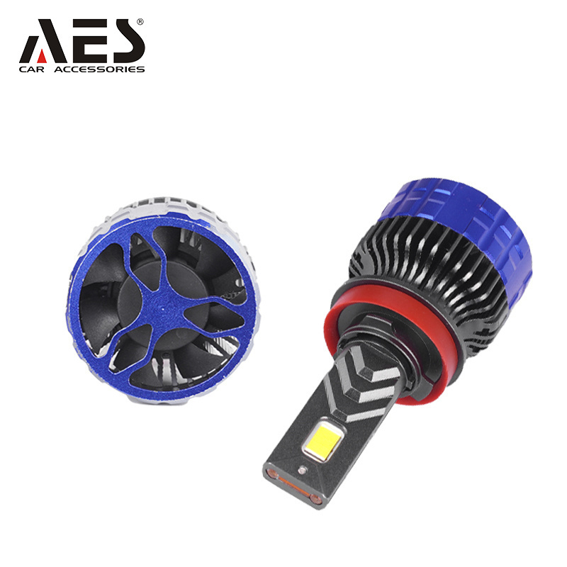 AES Car play and plug led headlights 100W 6000K H1 H7 H119005 9006 9012 led bulb replace original car Xenon lamp