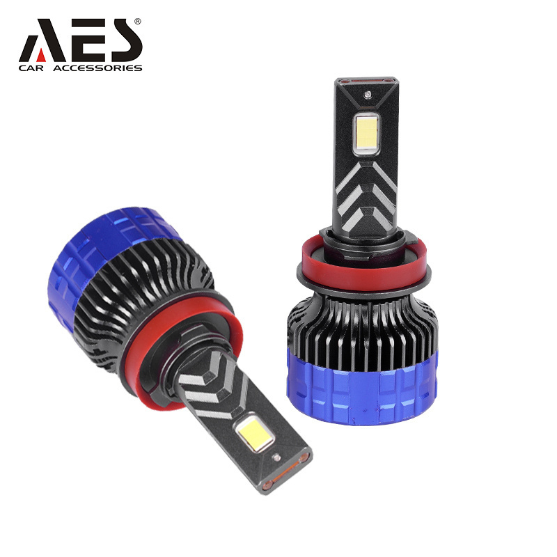 AES Car play and plug led headlights 100W 6000K H1 H7 H119005 9006 9012 led bulb replace original car Xenon lamp