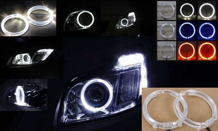 AUTO headlight 95mm LED angel eyes ring red white blue yellow halo rings for aes car accessories