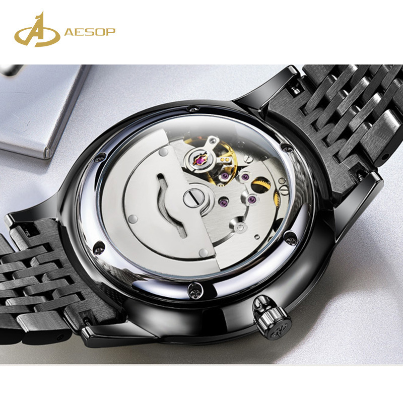 Quoted price for men waterproof automatic japan move luxury stainless steel back watch minimalist Aesop automatic watch