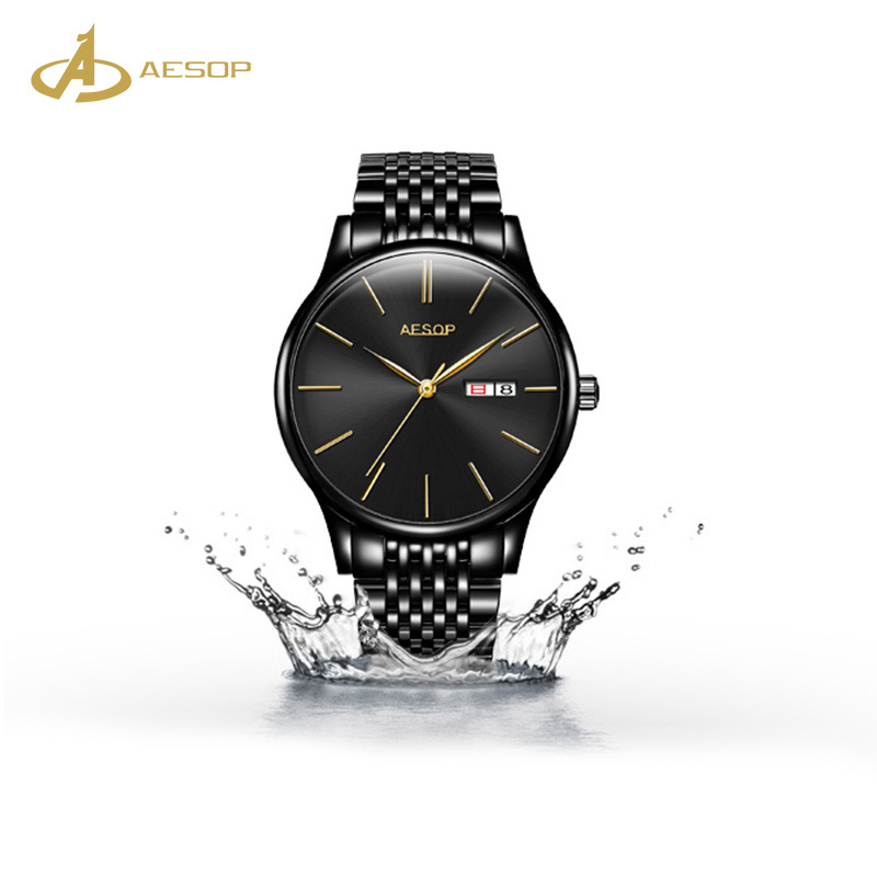 Quoted price for men waterproof automatic japan move luxury stainless steel back watch minimalist Aesop automatic watch