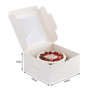 Wholesale Custom Party Decorations Gift Wedding Bakery Tall Boxes Food Packaging Cake Box With Window