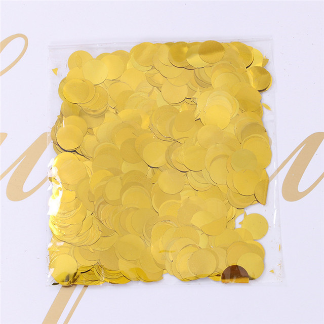 Round PET balloon sequins 20g 1.5cm confetti wave ball filling transparent balloon aluminum foil confetti