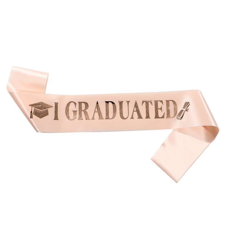 Sunmay custom Wholesale Party Birthday Decoration Supplies class of 2024 sashes customized I GRADUATED Party Sash