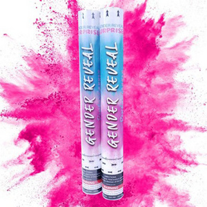 Hot Selling  Baby Shower Party Supplies Wedding Decoration Pink Blue Smoke Powder Gender Reveal Confetti Cannon