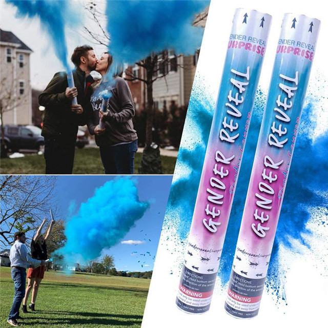 Hot Selling  Baby Shower Party Supplies Wedding Decoration Pink Blue Smoke Powder Gender Reveal Confetti Cannon