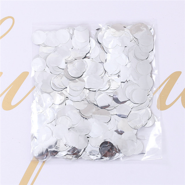 Round PET balloon sequins 20g 1.5cm confetti wave ball filling transparent balloon aluminum foil confetti