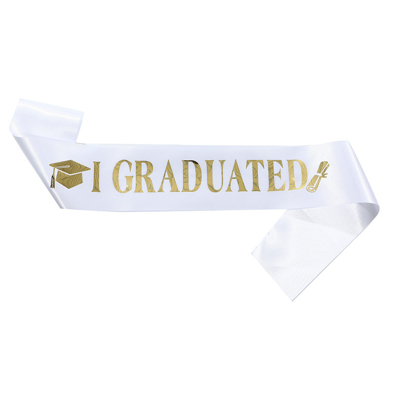 Sunmay custom Wholesale Party Birthday Decoration Supplies class of 2024 sashes customized I GRADUATED Party Sash