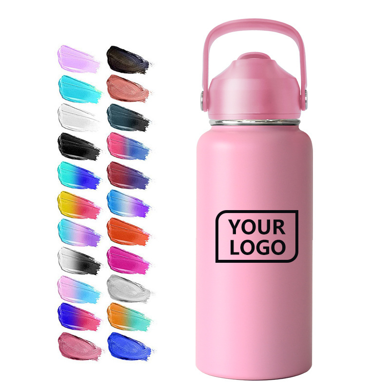 32oz Powder Coated Double Wall Insulated Stainless Steel Sport Vacuum Flask Gym Water Bottle With Custom Logo