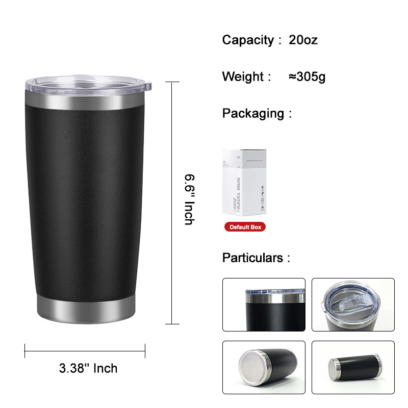 custom logo 20oz reusable water cup double walled stainless steel insulated vacuum yety coffee tumbler 20 oz yety travel mug