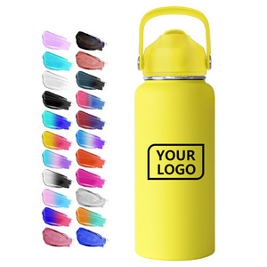 Custom Logo 32oz Insulated Stainless Steel 1L Water Jug Vacuum Flask Drink Thermos Sport Gym Water Bottle