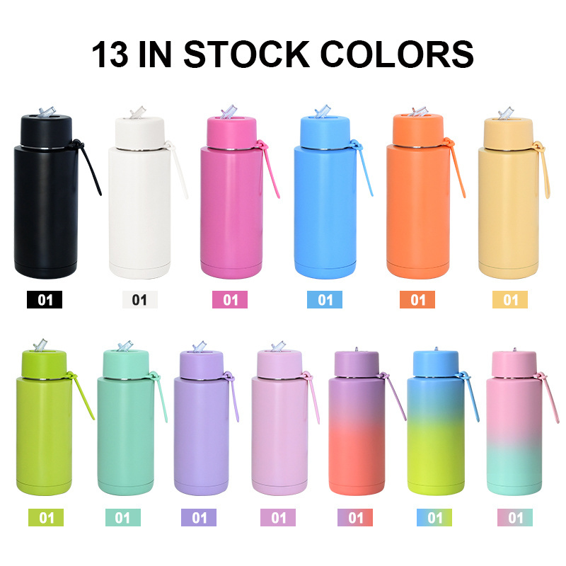 Custom logo KEWIXY Style 34oz bpa free vacuum insulated thermos flask stainless steel sports water bottle