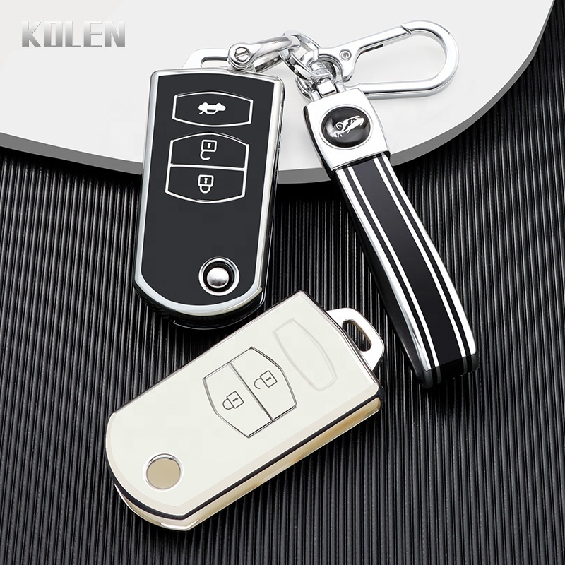 New TPU Car Key Case Cover For Mazda 3 5 6 Series M6 RX8 MX5 2 3 Buttons Smart Keyless Key Protector Fob Bag Accessories