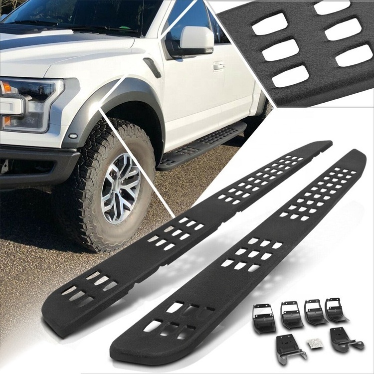 For 15-21 F150 F-150 Crew Cab Raptor Style Side Step Nerf Bar Running Board