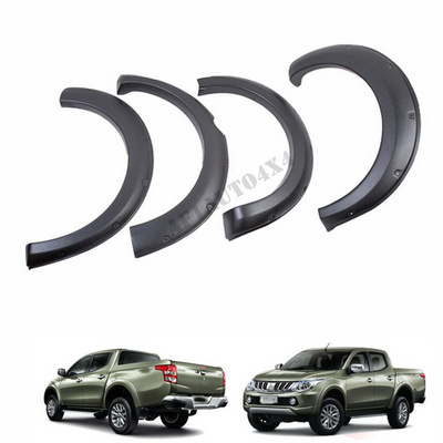 High Quality Black Wheel Fender Arch Trims For Triton L200 2015-2018 year