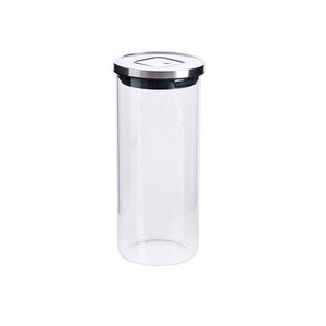 Factory Made Glass Jar Home Goods Glass Jar Glass Jar With Stainless Steel Lid