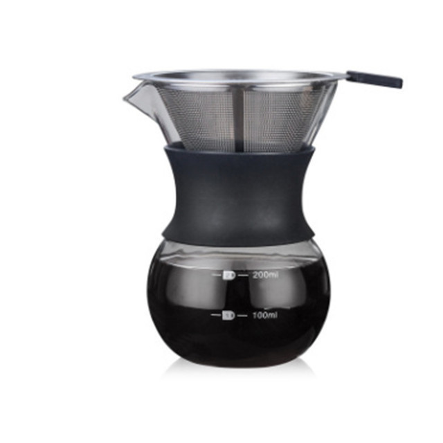 Coffee maker pot drip kettle 400ml High temperature resistant glass products coffee /tea pot set