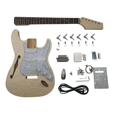 Afanti unfinished semi-hollow body DIY Electric Guitar Kit