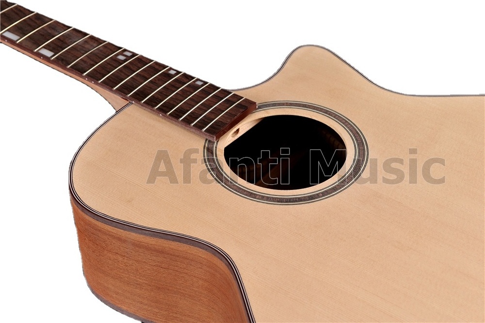 41 inch Acoustic guitar kit / Solid Spruce top / Sapele back and sides/ DIY guitar kit AFANTI Acoustic guitar (AFA-953)